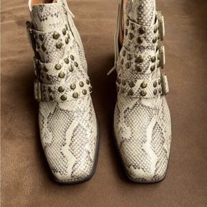 Zodiac snake print ankle boot